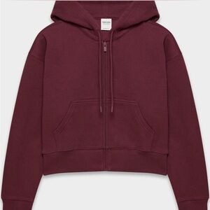 Aritzia Burgundy Hoodie Sweater